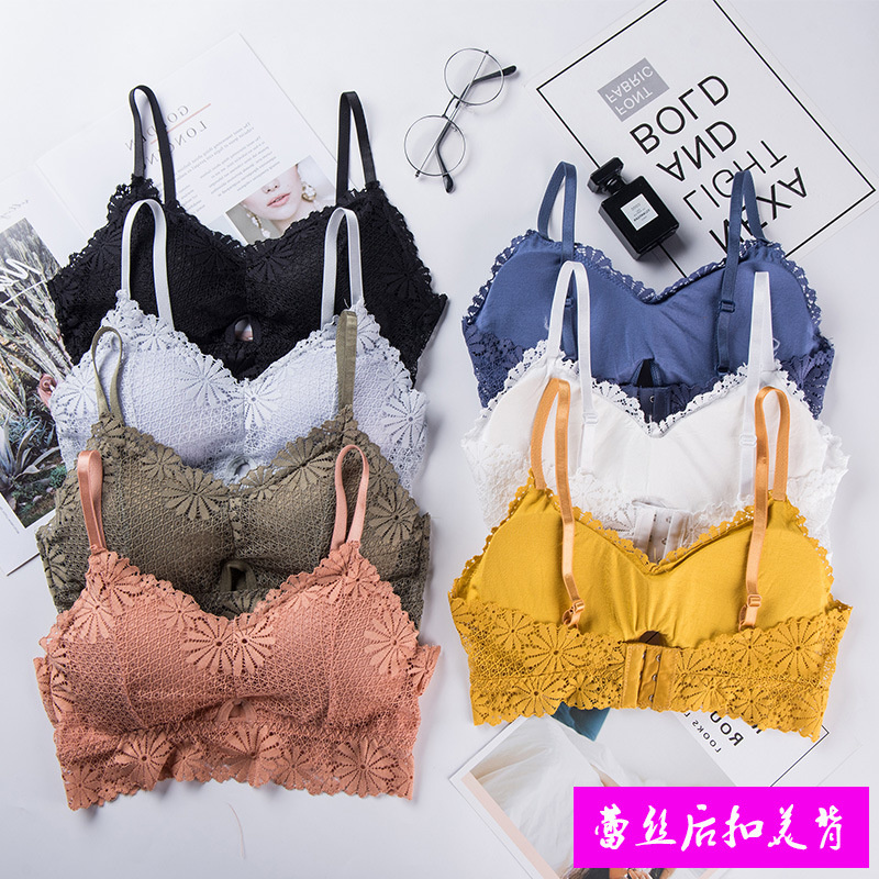 Sheer Bra Lace - セクシーな3Dレースのランジェリー,シームレスなスポーツブラ,ホルタートップ,ストラップレス,腕立て伏せ,ブラレット,女性の下着
