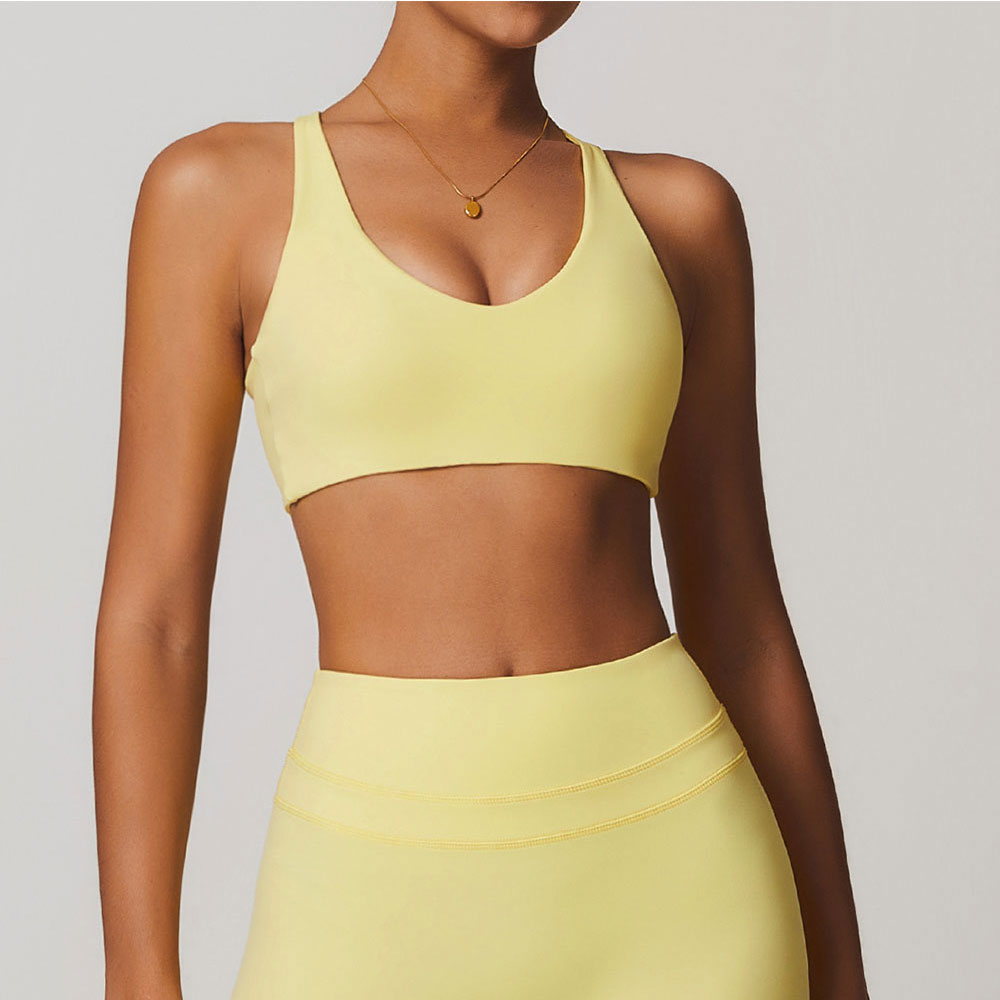 Minimizer Bra Women - Juren-女性用スポーツブラ,フィットネスブラ,ホルター下着,裸の感触,セクシーなヨガ,ジムの腕立て伏せ,トレーニング,パッド入りブラレット,水着