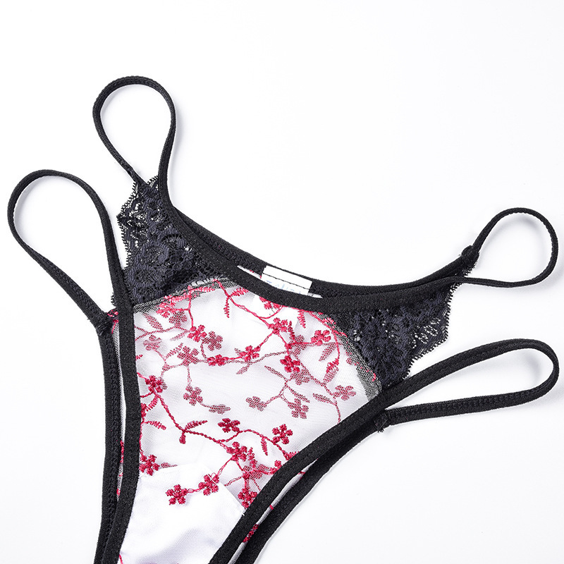 女性ランジェリーセット超薄型レースブラセットセクシーな透明下 - Lace Bralette Set のレビューと価格